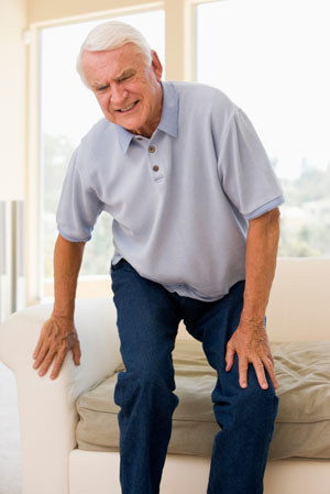 Older man with muscle pain
