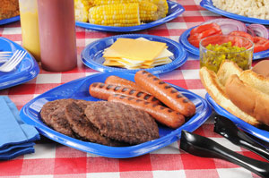 E. Coli may be present on a picnic table with food