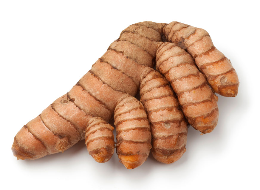 It’s easier to peel fresh turmeric if you separate the fingerlings first.