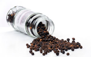 Turmeric bioavailability can be increased with black pepper The adjuvant substance piperine is a component of black pepper